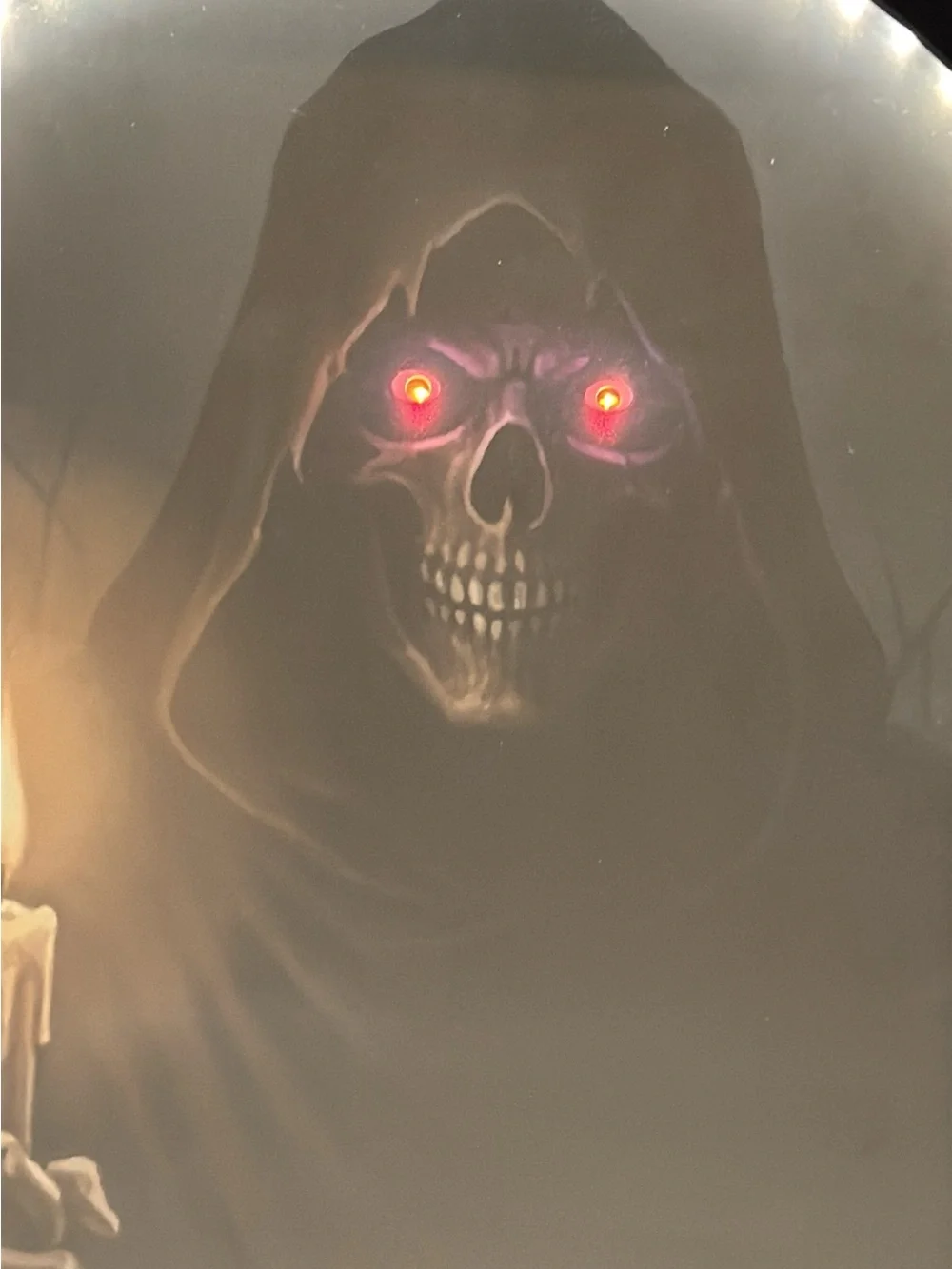 Martha Stewart Viral Halloween LED Grim‎ Reaper Mirror Blinking Eyes HTF NIB